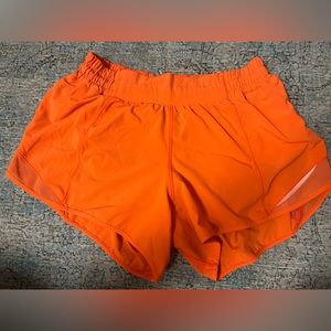 COPY - Size 6 neon orange Lulu Lemon Hotty Hot shorts